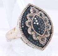 Group Lot of 3 Vintage 925 Sterling Silver Diamond Rings