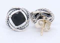 David Yurman Black Onyx Infinity Earrings