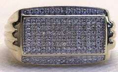 GORGEOUS 10K YELLOW GOLD MEN’S DIAMOND RING