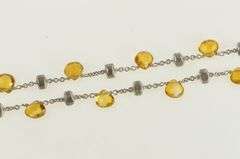 18K White Gold Marco Bicego Paradise Citrine Chain Designer Necklace
