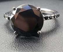 Silky 7 Cttw Black Fire Moissanite 2 Band Bridal Ring Set