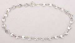 Heart Link Bracelet In Sterling Silver