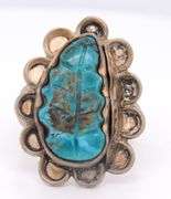 Vintage Sterling Silver Turquoise Ring