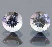 Very cool 1.57ct pair of silvery blue Tanzanite