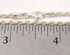 Rope Chain Necklace In Sterling Silver