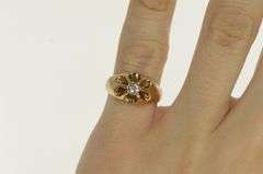 18K Yellow Gold 0.30 Ct Old Mine Cut Diamond Engagement Ring