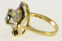 10K Yellow Gold 2.25 Ctw Natural Sapphire Ballerina Engagement Ring