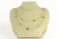 18K Yellow Gold Marco Bicego Jaipur Designer Layered Opera Necklace
