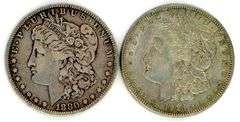 2 Different Morgan Silver Dollars: 1880 & 1921