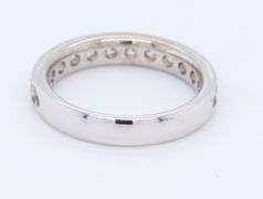 Wonderful White Gold Round Brilliant Cut Diamond Channel Set Band