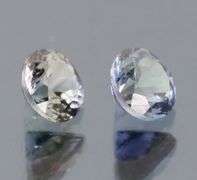 Very cool 1.57ct pair of silvery blue Tanzanite