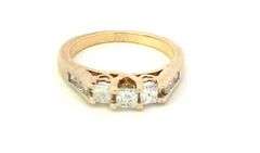 10K Yellow Gold Princess Diamond Classic Engagement Promise Ring