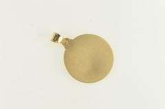 14K Yellow Gold Jesus Christ Crown of Thorns Round Charm/Pendant