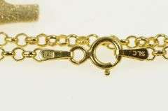 14K Yellow Gold High Heel Shoe Pump Fashion Charm Chain Bracelet