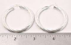 Hoop Earrings In Sterling Silver
