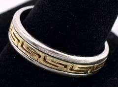 Men's Spinning Band Ring In Sterling Silver