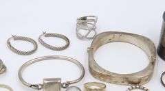 Group Lot of Vintage 925 Sterling Silver Jewelry