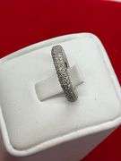 CERTIFIED 14K WHITE GOLD AND DIAMOND ETERNITY BAND