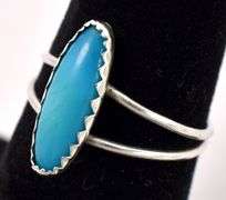 Blue Gemstone Ring In Sterling Silver