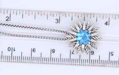 David Yurman Blue Topaz Starburst Necklace