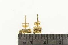 14K Yellow Gold Textured Nugget Square Vintage Stud Earrings