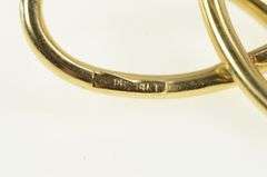 14K Yellow Gold Vintage Knot Loop Freeform Statement Pin/Brooch