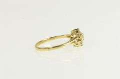 14K Yellow Gold Heart Diamond Cluster Promise Engagement Ring