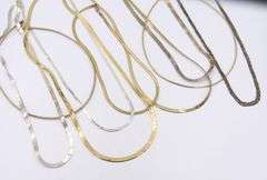 Group Lot of Vintage 925 Sterling Silver Chain Necklaces
