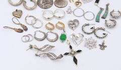 Vintage 925 Sterling Silver Group Lot of Misc Jewelry