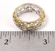 Vermeil CZ Ring In Sterling Silver