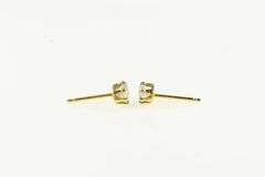14K Yellow Gold Pear CZ Vintage Classic Solitaire Stud Earrings