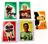 5 Bowman Gum 1955 Football Cards