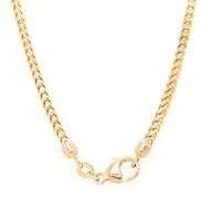 Italian 2.50MM Polished Wheat Chain Necklace in 14K