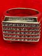 CERTIFIED 14K YELLOW GOLD MEN'S DIAMOND RING . 2.25 CARATS