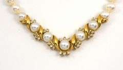 Stunning Pearl, Gold and Diamond Becklace