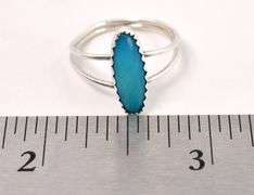 Blue Gemstone Ring In Sterling Silver