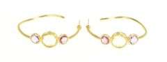 18K Yellow Gold Marco Bicego Jaipur Citrine Amethyst Hoop Earrings