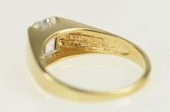 14K Yellow Gold Emerald Cut CZ Solitaire Travel Engagement Ring