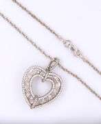 Vintage 925 Sterling Silver Cubic Zirconia Heart Shaped Pendant on Italian Rope Chain Necklace