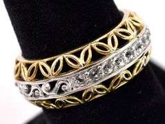 Vermeil CZ Ring In Sterling Silver