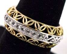 Vermeil CZ Ring In Sterling Silver