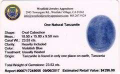 Gorgeous 23.53CTS Tanzanite Gemstone