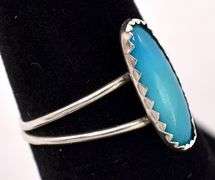 Blue Gemstone Ring In Sterling Silver