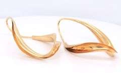 Italian Abstract Gold Earrings