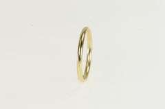 14K Yellow Gold 2.2mm Classic Round Simple Wedding Band Ring