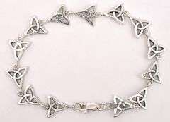 Triqueta Knot Link Bracelet In Sterling Silver