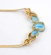 Beautiful 14k Blue Topaz Necklace