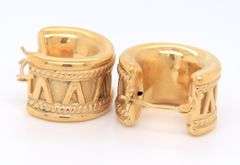 Nice Yellow Gold Atlas Hoop Earrings