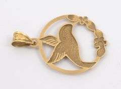 Nice 14k Hummingbird Pendant