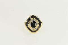 10K Yellow Gold 2.25 Ctw Natural Sapphire Ballerina Engagement Ring